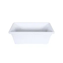 Kuber Industries Set Of 2 White Rectangular Jupiter Plastic Window Pot image 3