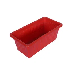 Kuber Industries Set Of 2 Red Rectangular Plastic Window Flower Planters image 5