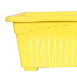 Kuber Industries Set Of 4 Yellow Rectangular Jupiter Plastic Window Pots image 4