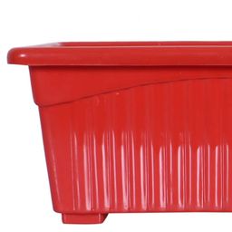Kuber Industries Set Of 2 Red Rectangular Plastic Window Flower Planters image 3