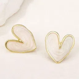 VAGHBHATT Heart Shaped Studs Earrings-6