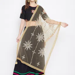 Clora Creation Embroidered Dupatta with Mirror Work-picture-7