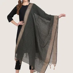 Livvie Geometric Woven Design Cotton Silk Dupatta-picture-20