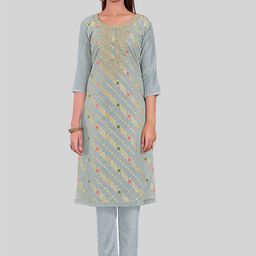 TAVAS Ethnic Motifs Embroidered Zari Gotta Patti Unstitched Dress Material-picture-18