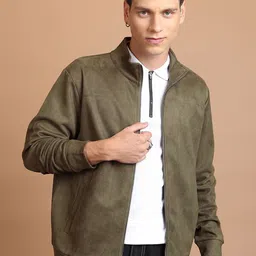 HIGHLANDER Mock Collar Bomber Jacket-40