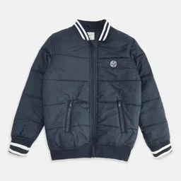 Pantaloons Junior Boys Navy Blue Quilted Jacket-picture-20