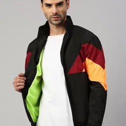 VOXATI Colourblocked Mock Collar Sporty Jacket-picture-18
