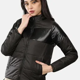 Freehand by The Indian Garage Co Women Black Outdoor Biker Jacket-picture-50