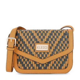 KLEIO Twin Colored Weaved Sling Handbag-40