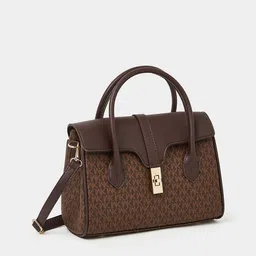 Styli Brown PU Structured Satchel-42