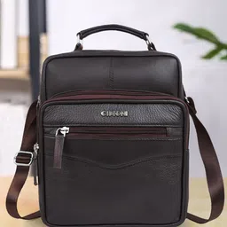CIMONI Leather Structured Satchel-12