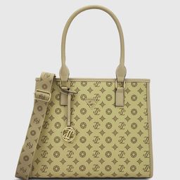 LAVIE Signature Printed Oversized Tote Bag with Cut Work-26