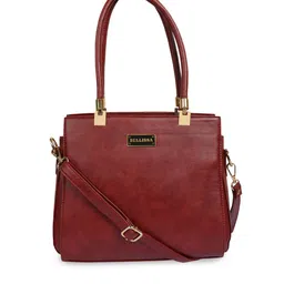 Bellissa Maroon PU Structured Shoulder Bag-57