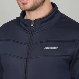 Cantabil Men Open Front Jacket with Patchwork image 4