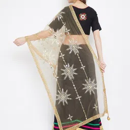 Clora Creation Embroidered Dupatta with Mirror Work image 2