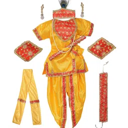 BAESD Boys Ethnic Motifs Embroidered Thread Work Kurta With Dhoti Pants-27