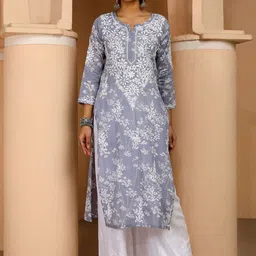 House of Chikankari Chikankari Printed Kurta-picture-49