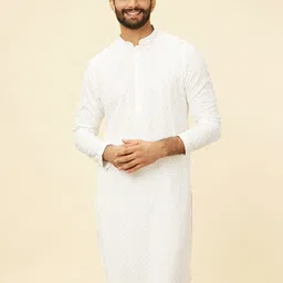 Manyavar Ethnic Motifs Embroidered Regular Thread Work Kurta with Pyjamas-image-31