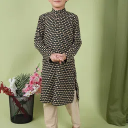 TABARD Boys Ethnic Motifs Embroidered Pure Cotton Kurta-28