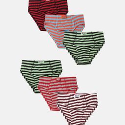 Lux Cozi Boys Pack Of 6 Assorted Cotton Anti-Odour Basic Briefs-28