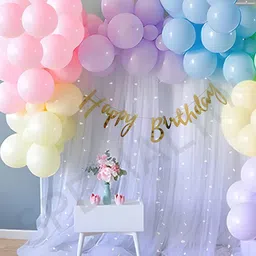 Special You Pink and Purple 69 Pcs Pastel Rainbow Birthday Decoration kit-image-75