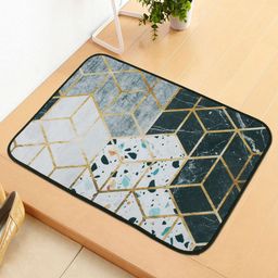 Story@home Grey & Green Abstract Printed Anti-Slip Doormat-picture-20