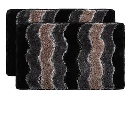 Kuber Industries Set Of 2 Solid Velvet Anti-Skid Doormats-18