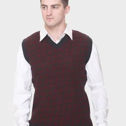 aarbee Men Geometric Sweater Vest-picture-24