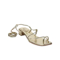 Tao Paris Textured Open Toe Leather Block Heels image 3