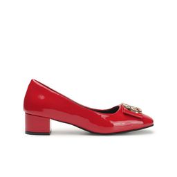 ELLE Square Toe Embellished Block Pumps image 4