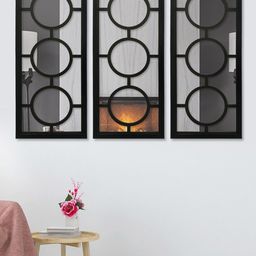 Art Street Set Of 3 Black Decorative Wall Mirrors-17
