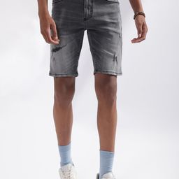 Antony Morato Men Washed Skinny Fit Denim Shorts-image-82