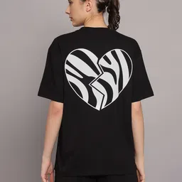GRIFFEL Women Printed Pure Cotton T-shirt with Shorts-image-23