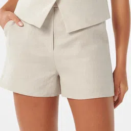Forever New Women High-Rise Linen Shorts-image-27