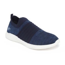 Paragon Men Navy Blue Woven Design Slip-On Sneakers-image-27