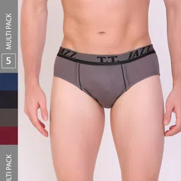T.T. Men Jazz Pack Of 5 Mid-Rise Pure Cotton Basic Briefs-image-26