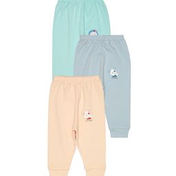 Bodycare Kids Pack Of 3 Mid-Rise Assorted Cotton Lounge Pants-image-18
