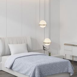 Monte Carlo Grey & White AC Room 120 GSM Single Bed Comforter-image-51