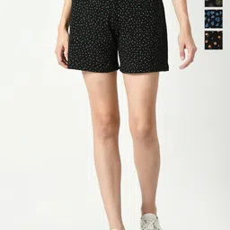 IndiWeaves Women Pack Of 4 Conversational Printed Cotton Shorts-picture-27