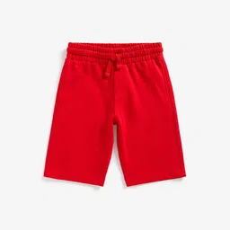 mothercare Boys Red Solid Regular Fit Pure Cotton Shorts-54