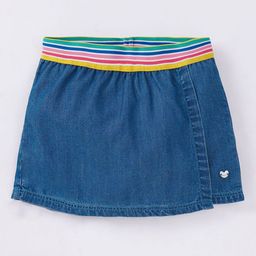 Ed-a-Mamma Girls Blue Solid Pure Cotton Skirts-picture-56