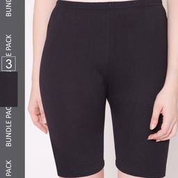 Bodycare Women Black Skinny Fit High-Rise Cycling Sports Shorts-image-87