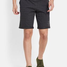 Octave Men Mid-Rise Sports Cotton Shorts-20