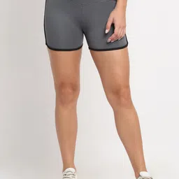 EVERDION Women Grey Slim Fit Training or Gym Rapid Dry Sports Shorts-image-51