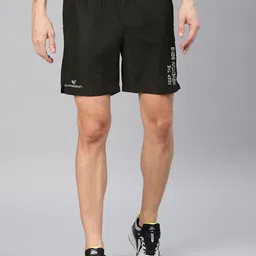 Dpassion Men Black Solid Training or Gym Sports Shorts-image-115