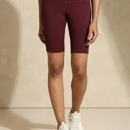 Silvertraq Women High-Rise Rapid-Dry Training or Gym Sports Shorts-image-6