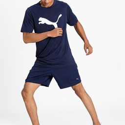 Puma Men Navy Blue Solid Regular Fit Cotton Sports Shorts-image-83