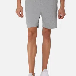 hummel Men Grey olid Regular Fit Sports Shorts-image-77