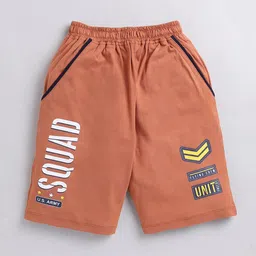 Nottie Planet Boys Typography Printed Mid Rise Pure Cotton Shorts-image-11