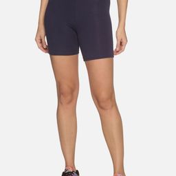 Outflits Women Navy Blue Skinny Fit Cycling Sports Shorts-image-36